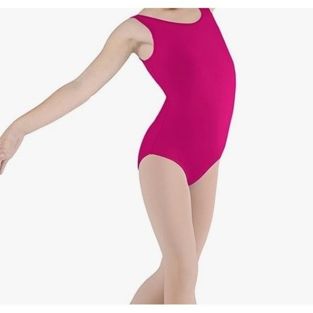 Bloch Microlux Tank Leotard Girls 14 Berry NWT Dance Ballet C441
